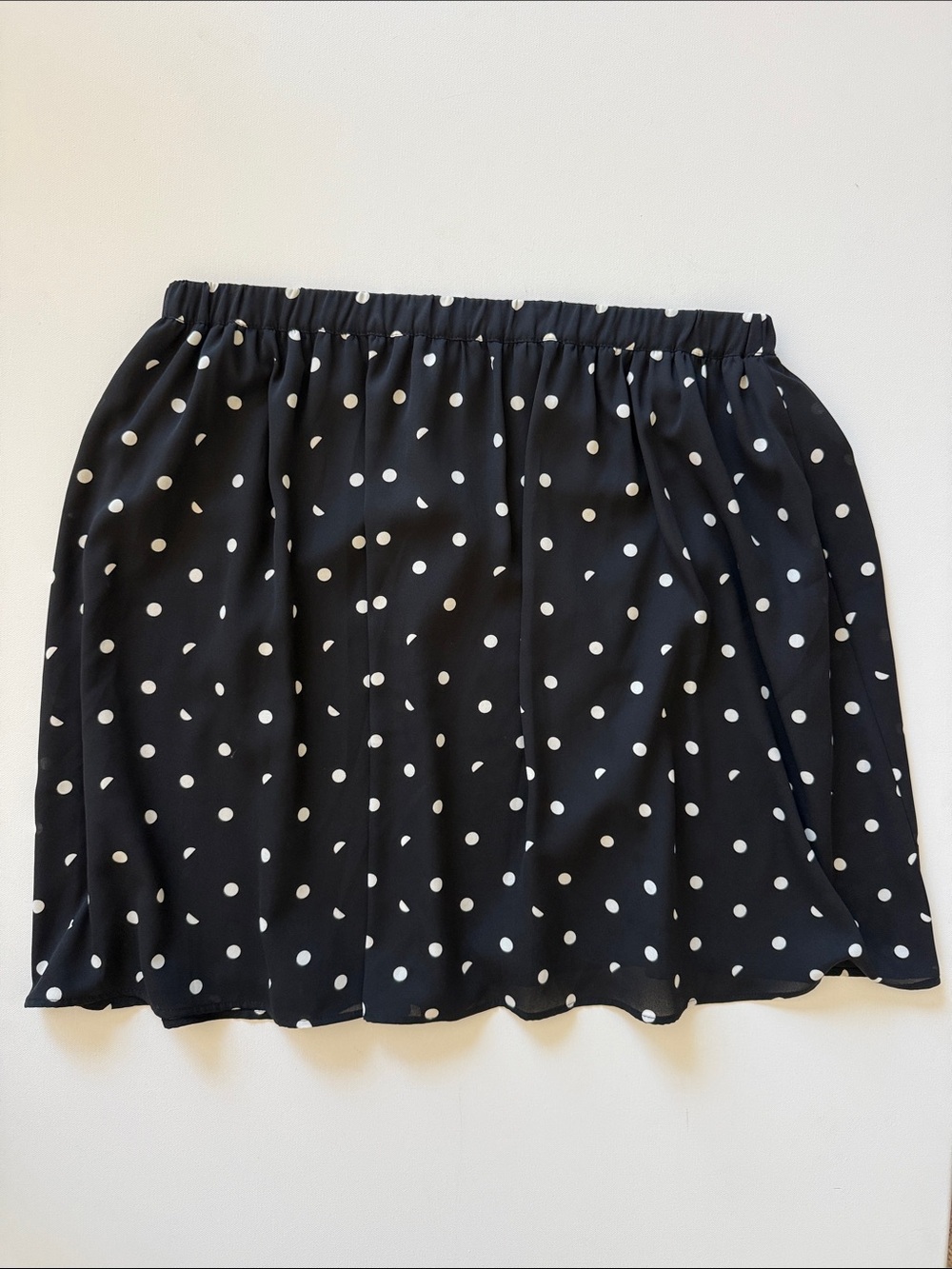 Black Skirt with White Polka Dots